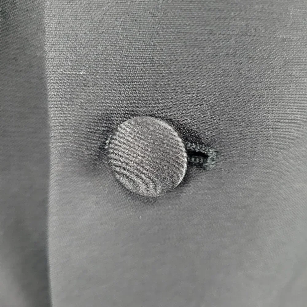 Vito Rufolo Black 100% Wool Comero Super 100's Tuxedo Suit Jacket Italy 44R